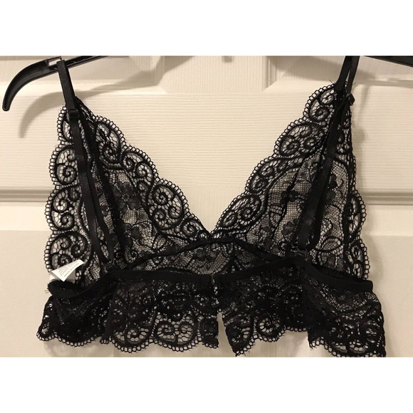 3 Piece Lingerie Lounge Set XL, Satin and Lace, Dark Green & Black - Picture 14 of 15